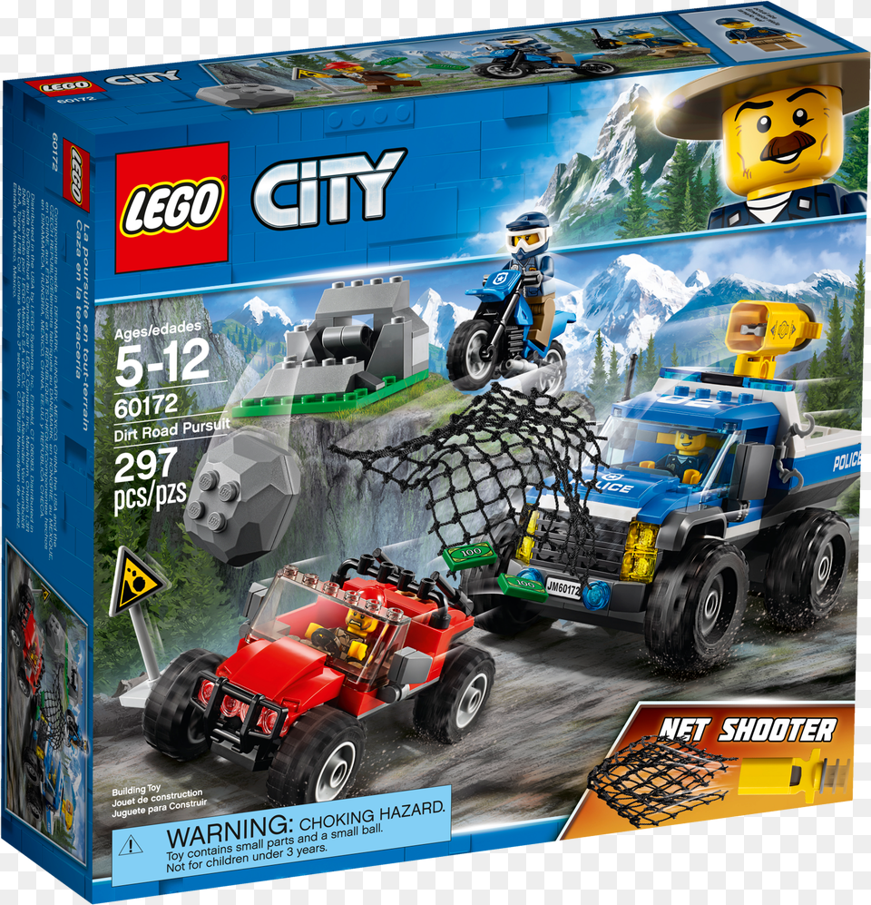 Lego City Mountain Police Dirt Road Pursuit Kmart Free Transparent Png