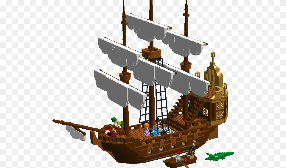 Lego Disney Peter Pan, Boat, Sailboat, Transportation, Vehicle Png Image