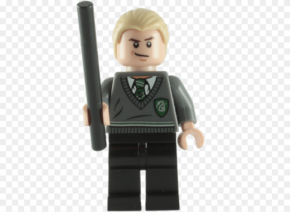 Lego Draco Malfoy Minifigure With Black Wand Lego Draco Malfoy Minifigure, Baby, Person, Face, Head Png Image