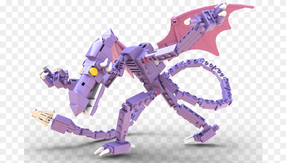 Lego Dragon, Purple, Animal, Dinosaur, Reptile Png