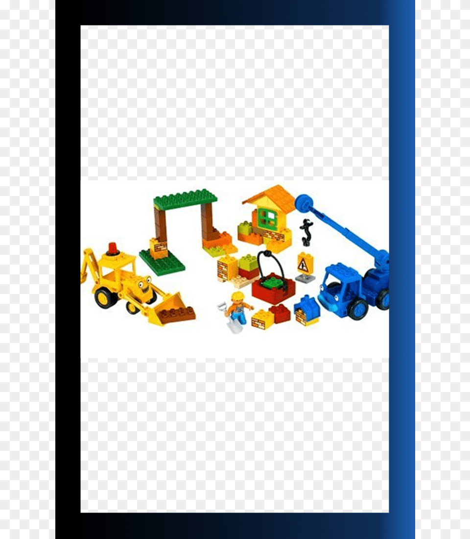 Lego Duplo Bob The Builder Scoop And Lofty At The Building Bob The Builder Lego Duplo, Toy, Machine, Wheel, Person Free Png