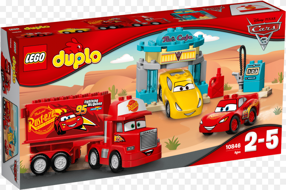 Lego Duplo Cars 3 Flo39s Cafe, Machine, Wheel, Transportation, Truck Free Png