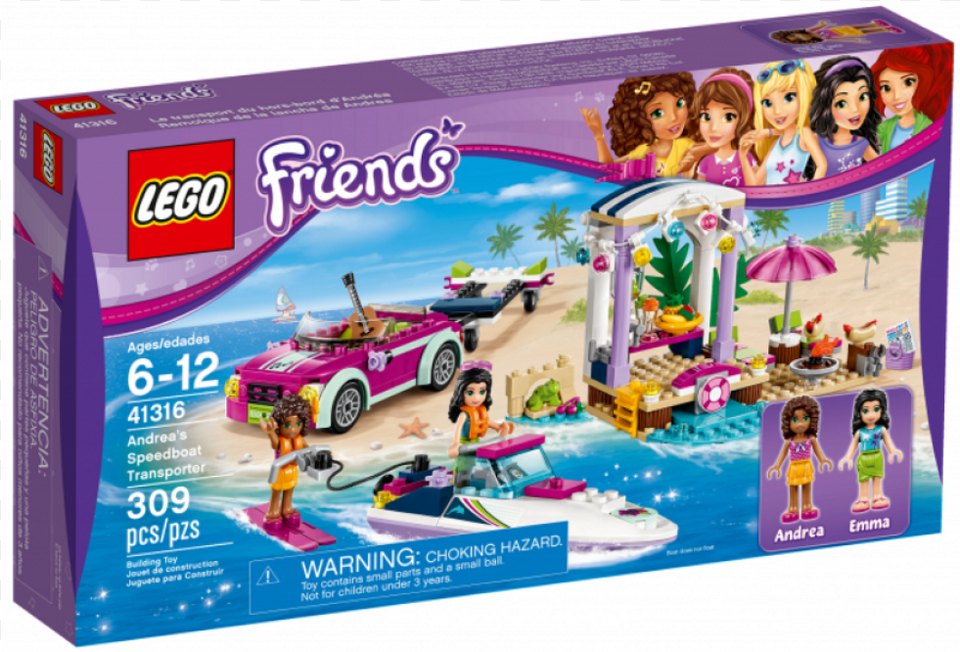 Lego Friends Andrea39s Speedboat Transporter, Girl, Child, Female, Person Free Png