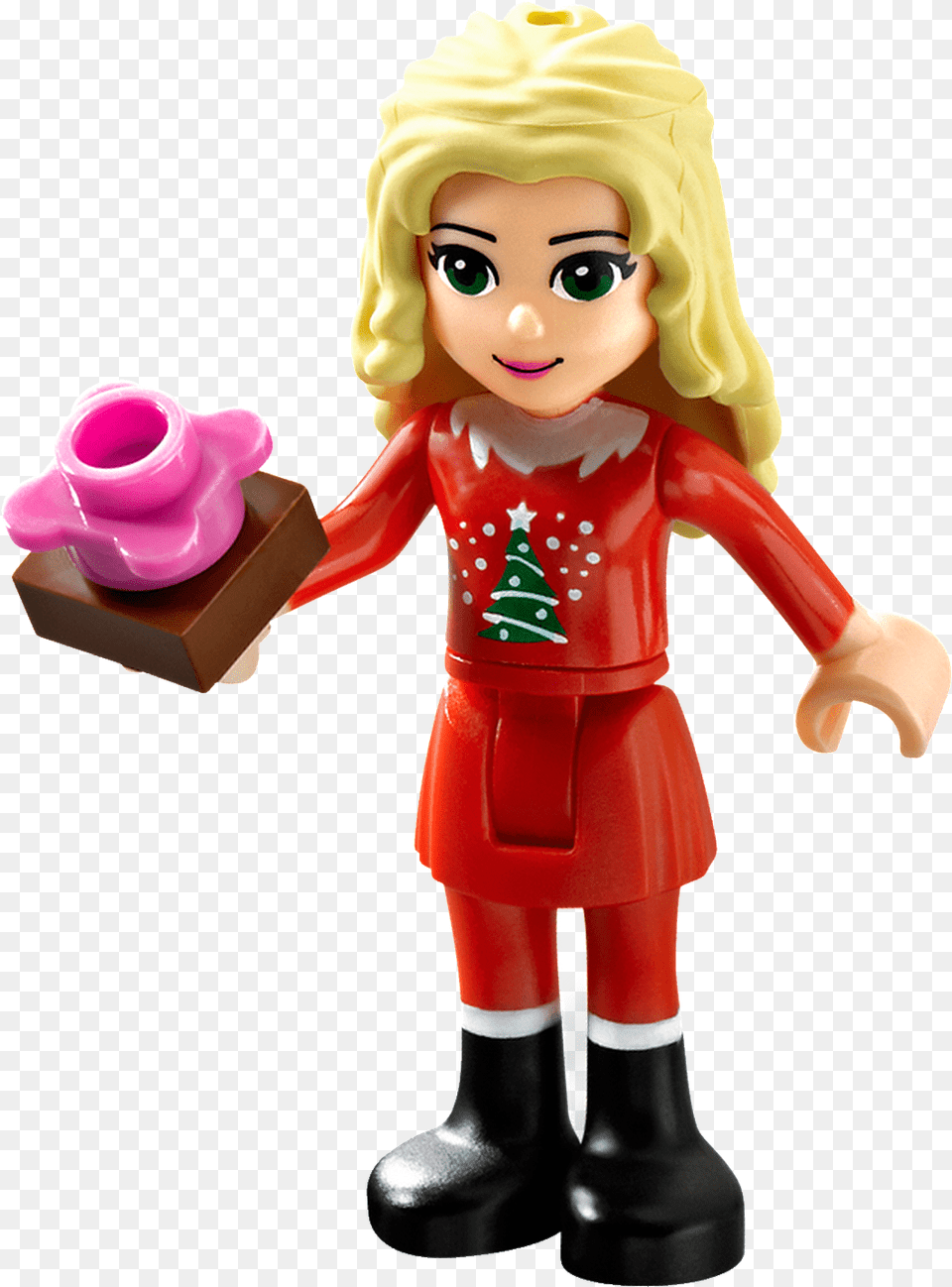 Lego Friends Christmas Minifigure, Figurine, Doll, Toy, Face Free Transparent Png