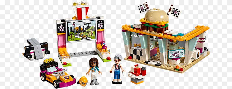 Lego Friends Drifting Diner, Person, Toy, Lego Set Png Image