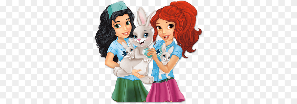 Lego Friends Taking Care Of Rabbits, Book, Comics, Publication, Adult Free Png Download