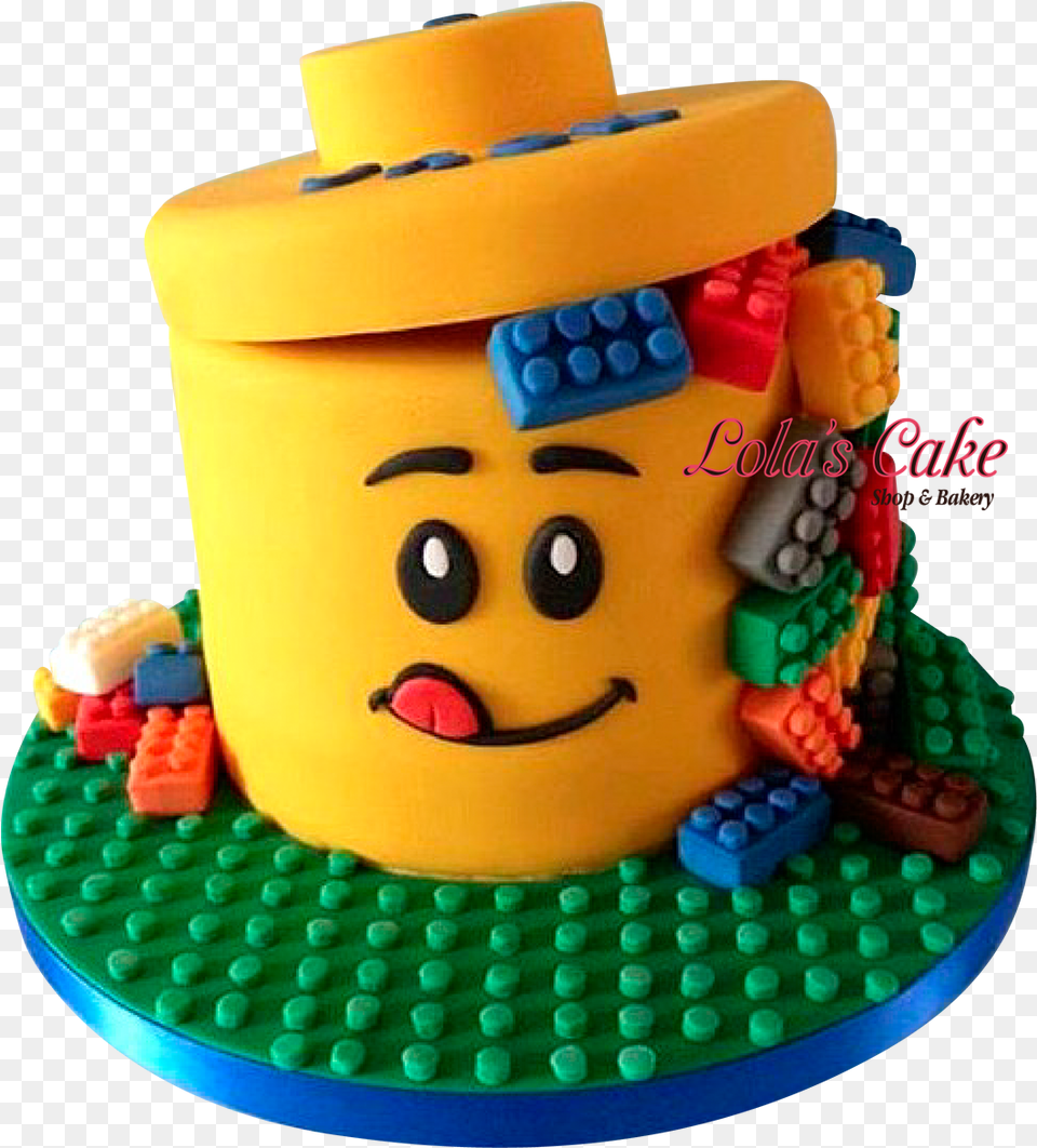 Lego Head Cake, Birthday Cake, Cream, Dessert, Food Free Png