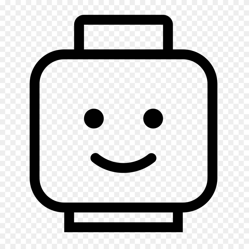 Lego Head Icon, Gray Free Transparent Png