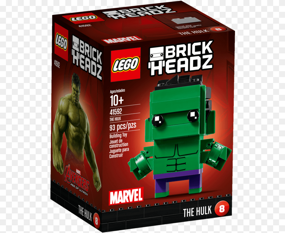 Lego Hulk Brickheadz, Adult, Male, Man, Person Png Image