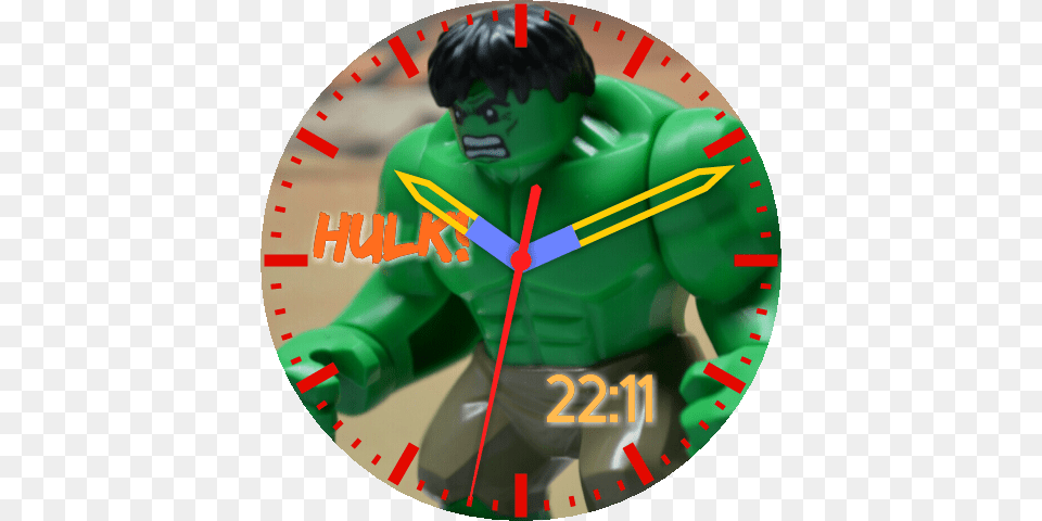 Lego Hulk Label, Analog Clock, Clock, Face, Head Png Image