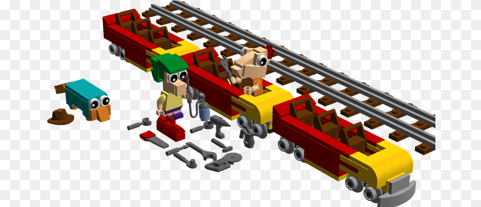 Lego Ideas Phineas Und Ferb Lego, Toy, Railway, Transportation Png Image