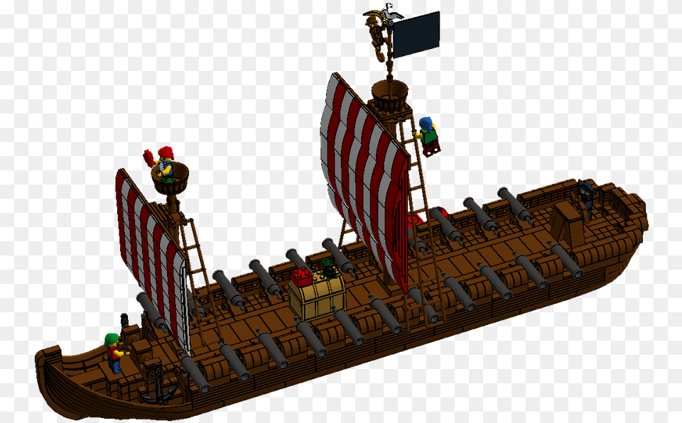 Lego Ideas Product Ideas The Red Brick Lego Trireme Handysize, Boat, Transportation, Vehicle, Person Free Png Download