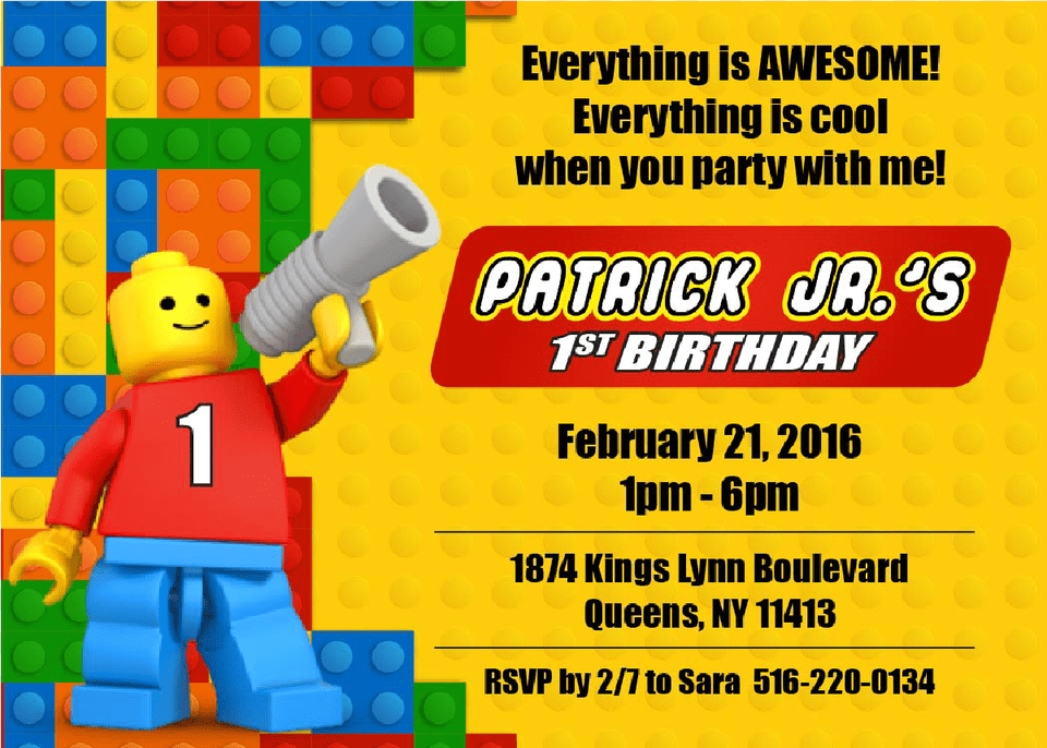 Lego Invitations, Toy Free Png Download