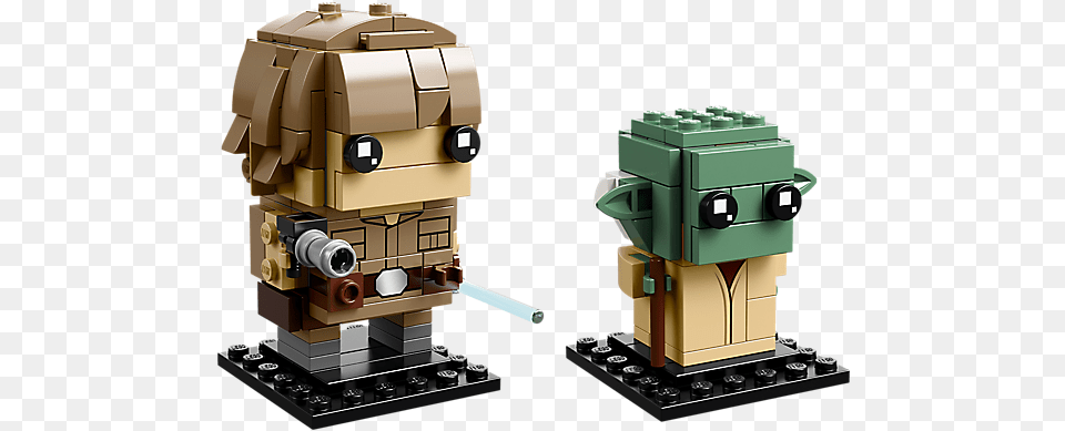 Lego Luke Skywalker Yoda Star Wars Brickheadz Png Image