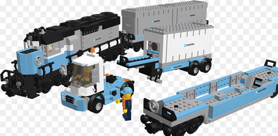 Lego Maersk Train Ldd, Trailer Truck, Transportation, Truck, Vehicle Free Png Download