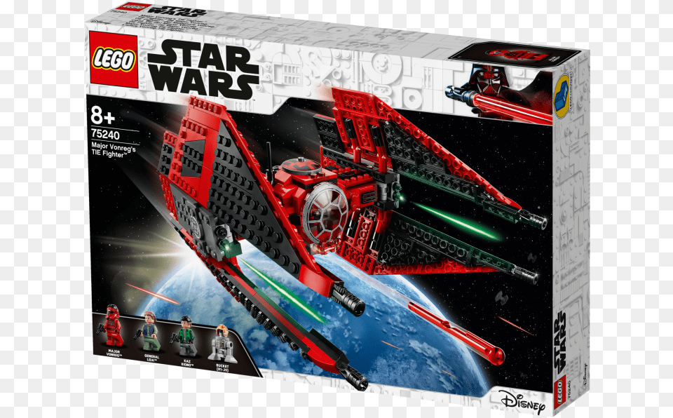 Lego Major Vonregs Tie Fighter Lego Star Wars, Aircraft, Spaceship, Transportation, Vehicle Free Png