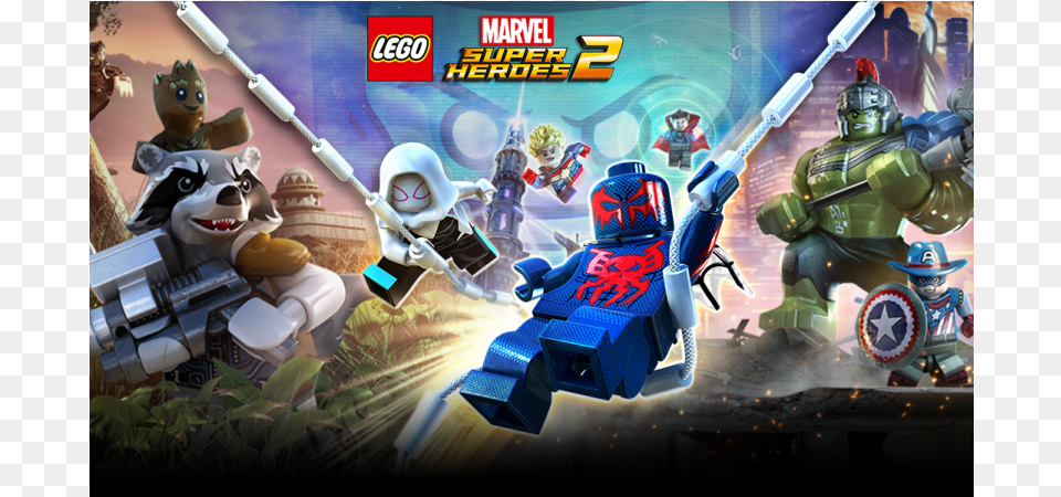 Lego Marvel Super Heroes 2 Deluxe Edition, Person, Adult, Book, Comics Png Image