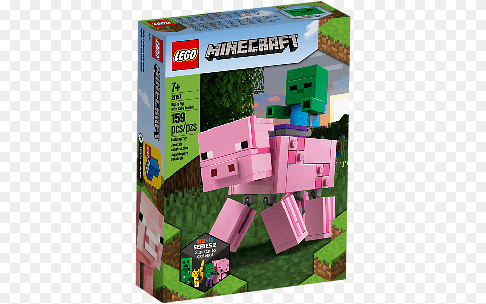 Lego Minecraft Pig Bigfig, Box, Package Png Image