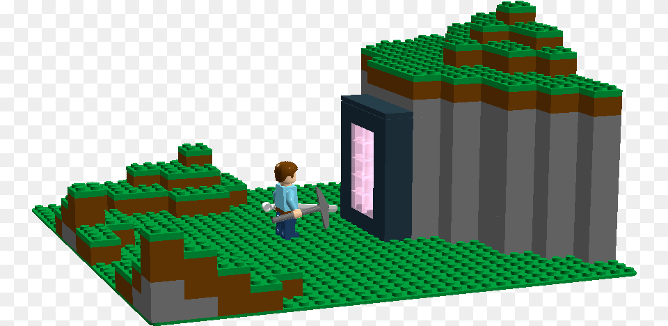 Lego Minecraft Portal Do Netheru, Person, Indoors Png