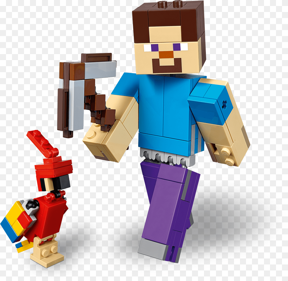 Lego Minecraft Steve Bigfig, Toy, Robot Free Transparent Png