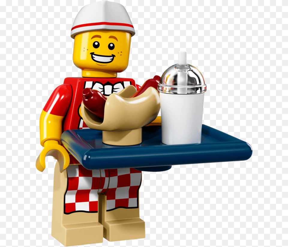 Lego Minifigures Series 17 Hot Dog Man, Bottle, Shaker, Baby, Person Png
