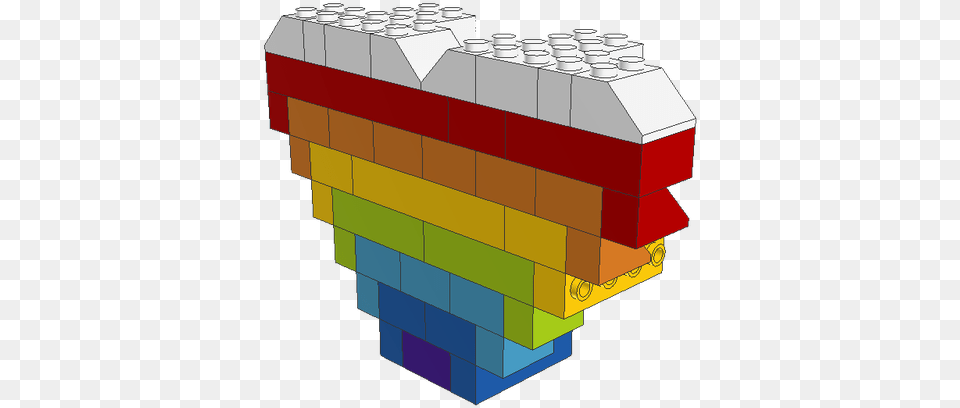 Lego Moc Rainbow Heart By Julien1001 Rebrickable Build Vertical, Dynamite, Weapon Png