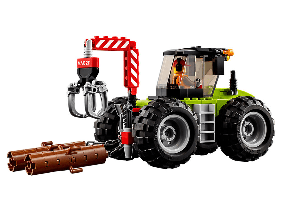 Lego Monster Truck Lego City Trator Florestal, Machine, Wheel, Tractor, Transportation Png