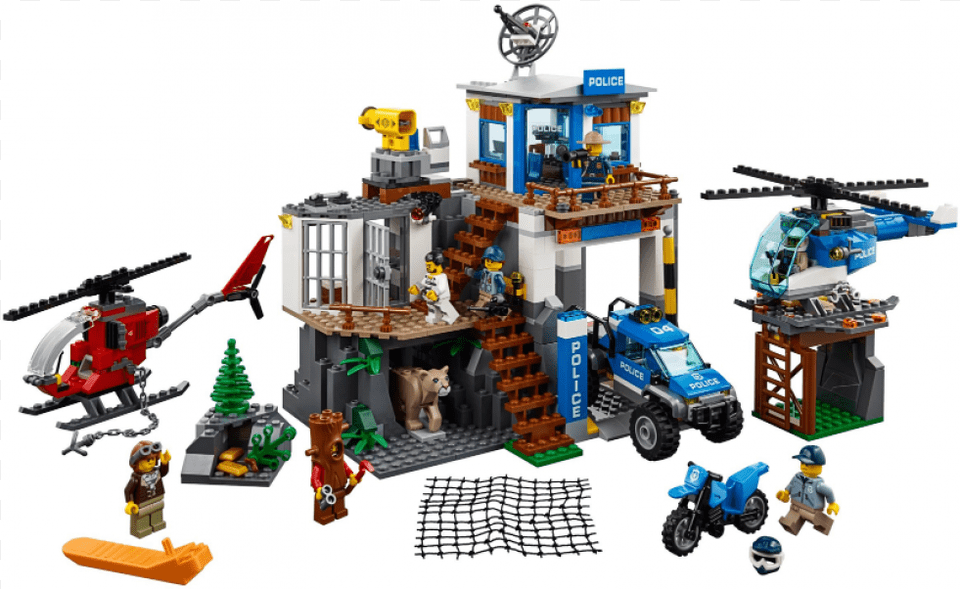 Lego Mountain Police Station, Toy, Machine, Wheel, Person Free Png