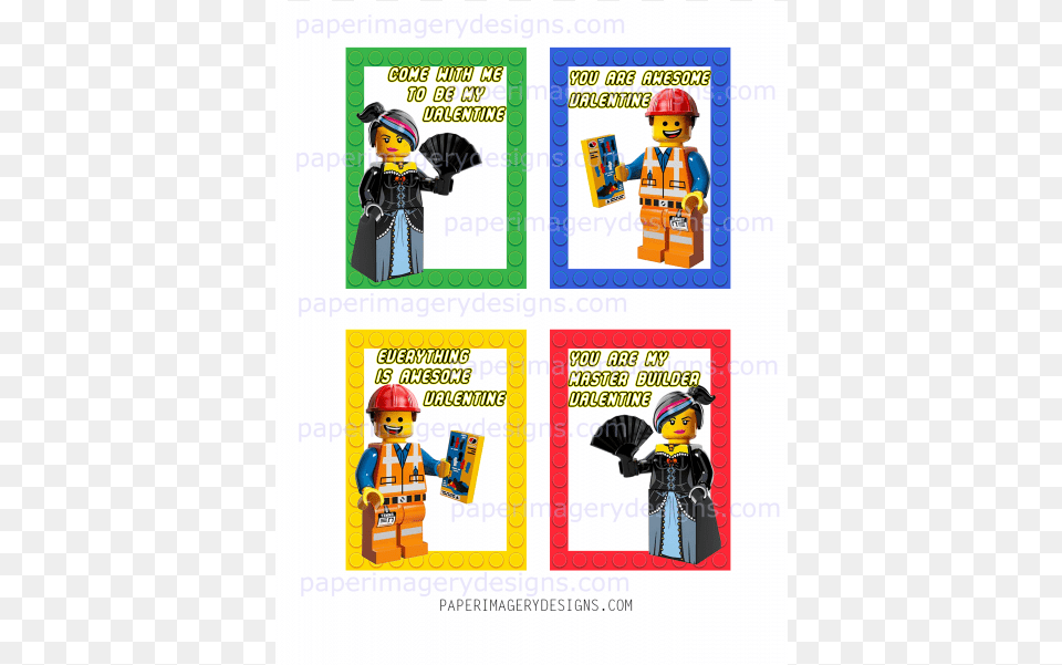 Lego Movie Valentines Lego The Lego Movie Hard Hat Emmet Minifigure, Advertisement, Poster, Baby, Person Png