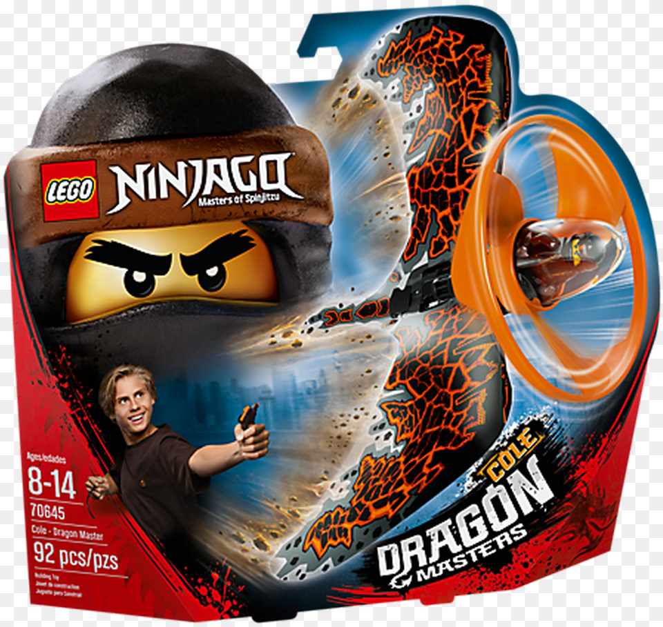 Lego Ninjago Cole Dragon Master Helmet, Advertisement, Poster, Person Free Transparent Png