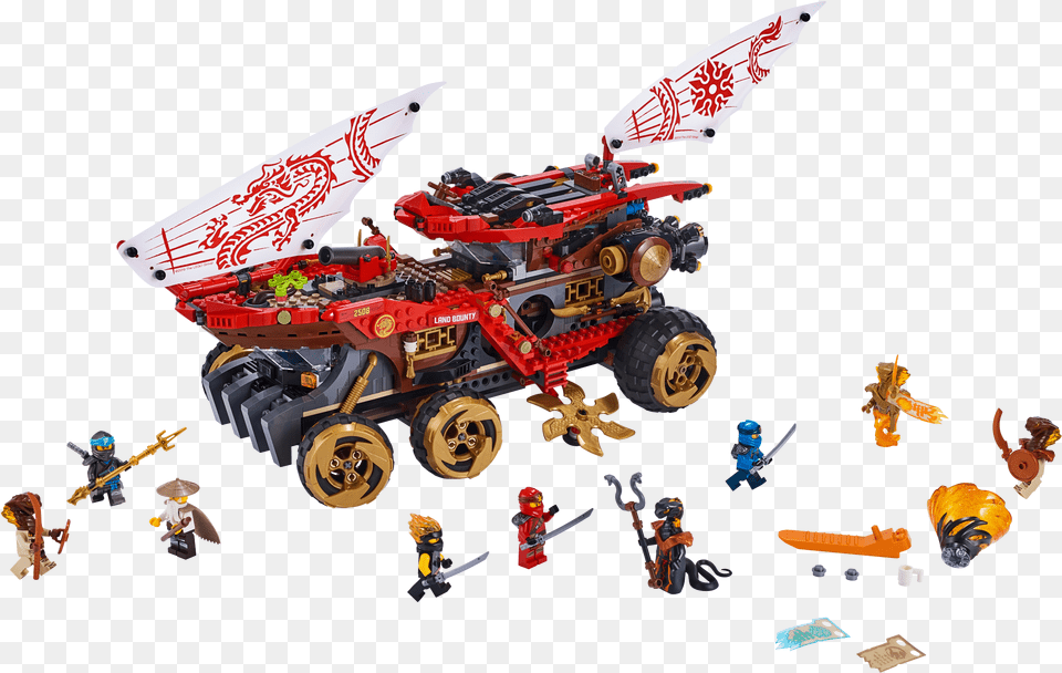 Lego Ninjago Land Bounty, Machine, Wheel, Person, Toy Png