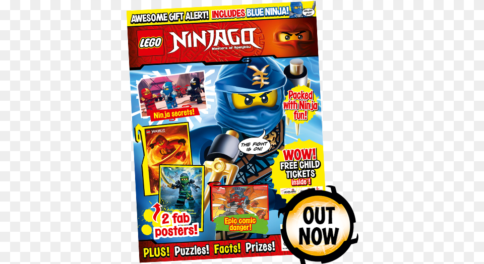 Lego Ninjago Magazine Issue, Advertisement, Poster, Baby, Person Png Image