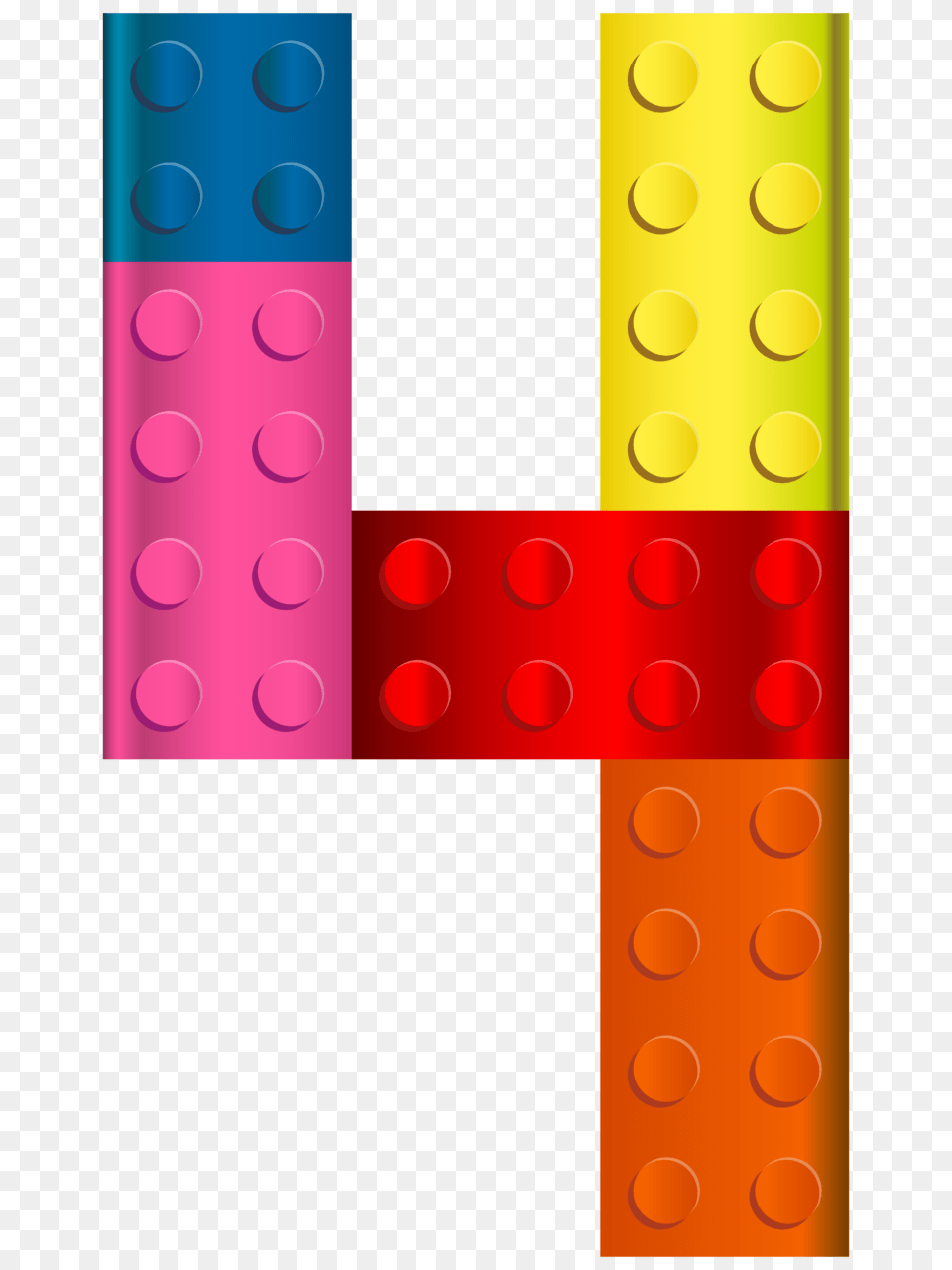 Lego Number Four Transparent Clip Art Image Png