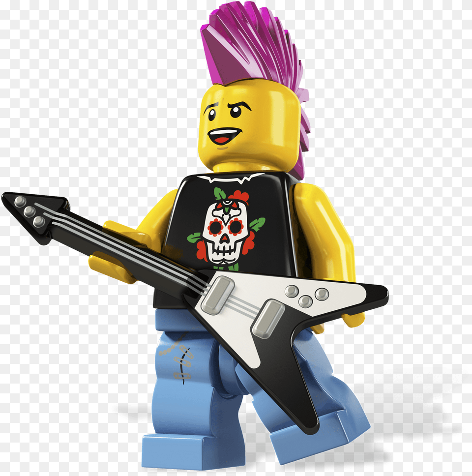 Lego Punk Rocker Transparent Lego Minifigure Rocker, Toy Free Png Download