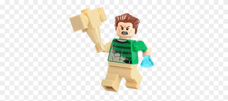 Lego Sandman Holding Hammer, Baby, Person, Toy Free Png Download