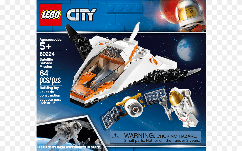 Lego Satellite Service Mission, Aircraft, Spaceship, Transportation, Vehicle Png Image