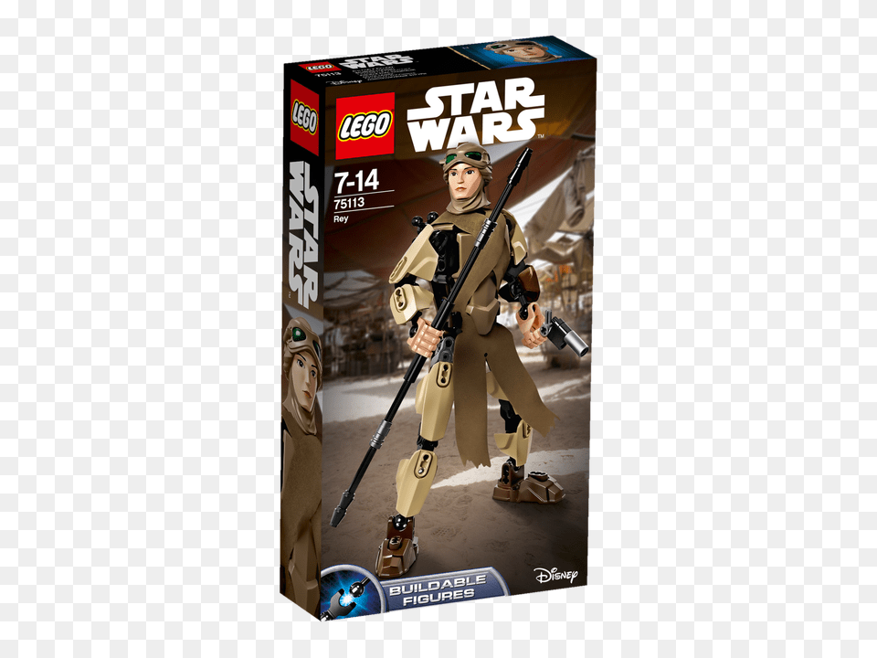 Lego Set Lego Star Wars Rey, Person, Gun, Weapon, Figurine Free Transparent Png