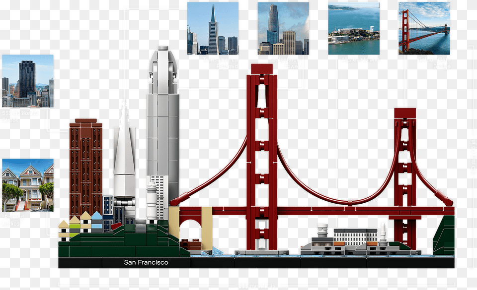 Lego Skyline San Francisco, City, Metropolis, Urban, Architecture Png Image