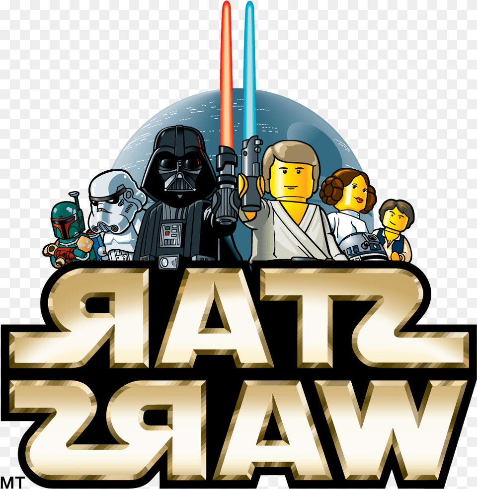 Lego Star Wars Logo Clipart Star Wars, Publication, Book, Comics, Person Png