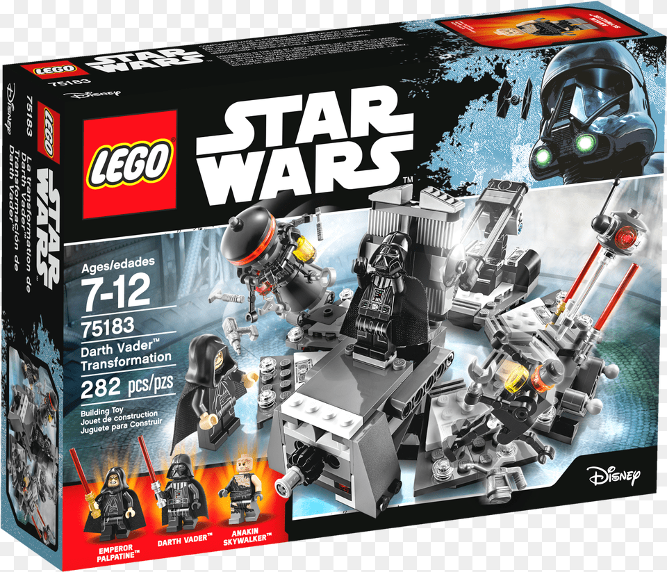 Lego Star Wars Set Darth Vader Transformation Lego Star Wars Transformation Darth Vader, Robot, Toy, Person Free Png Download