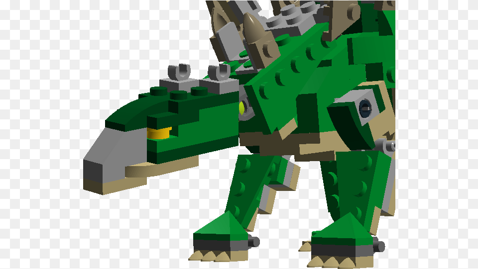 Lego Stegosaurus Instructions For Lego Stegosaurus, Green, Bulldozer, Machine, Grass Free Png Download