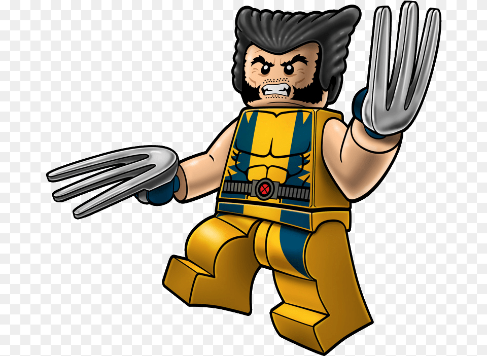 Legos Clipart Lego Wolverine Clipart, Cutlery, Fork, Baby, Person Free Transparent Png
