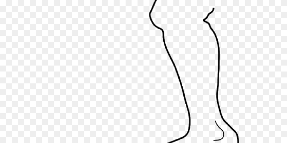 Legs Clipart Foot Outline, Gray Free Png