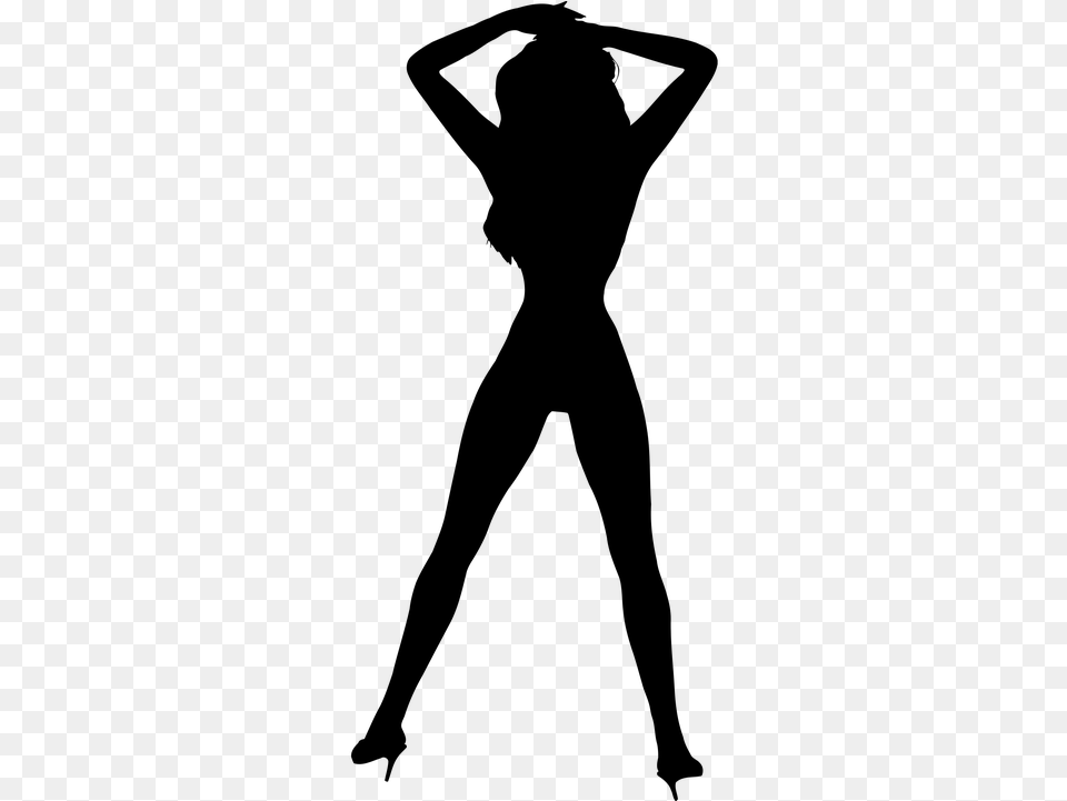 Legs Clipart Heel Silhouette Silhouette Of Woman In Heels, Gray Png