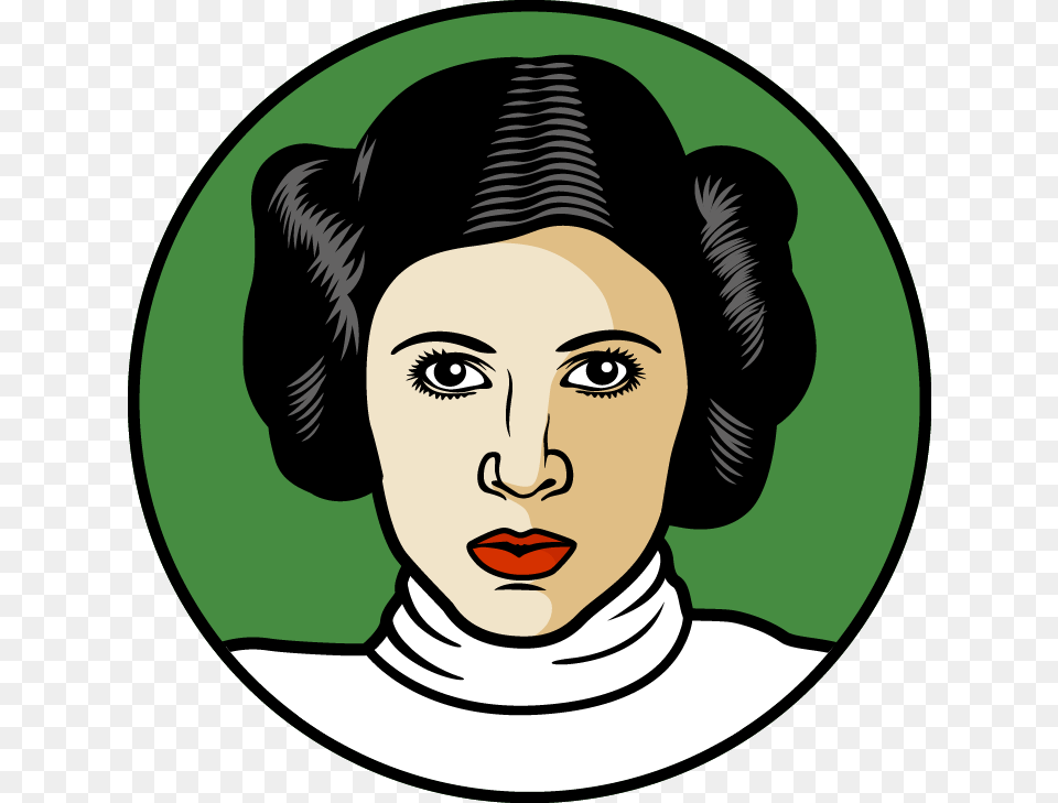 Leia Drawing Skywalker Princess Leia Face Clipart, Head, Person, Photography, Portrait Png Image