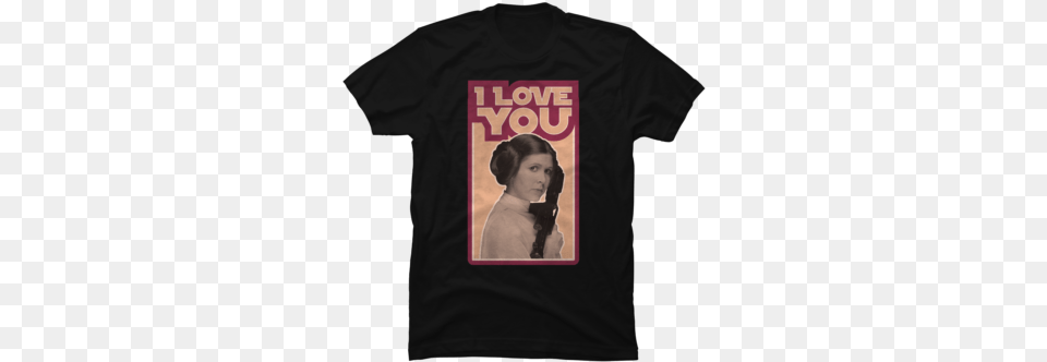 Leia Retro I Love You Z House T Shirt, Clothing, T-shirt, Adult, Female Free Transparent Png