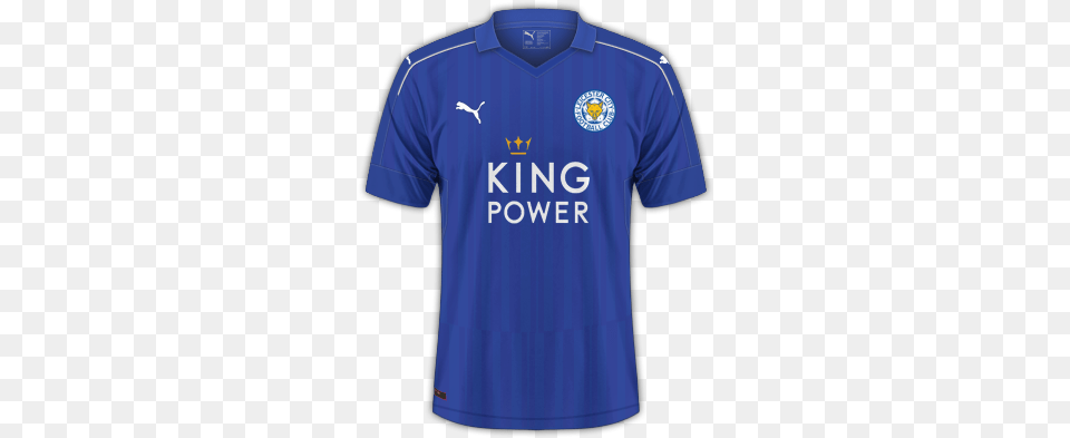 Leicester City 2016 17 Home Leicester City Kit Pes 2017, Clothing, Shirt, T-shirt, Jersey Free Png Download