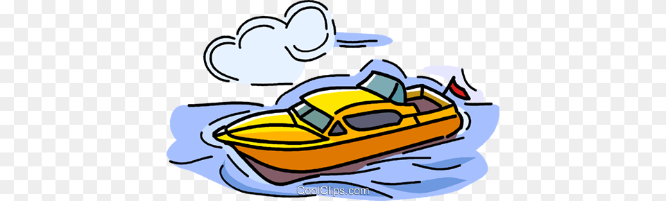 Leisure Boat Royalty Vector Clip Art Illustration, Transportation, Vehicle, Watercraft, Yacht Png Image