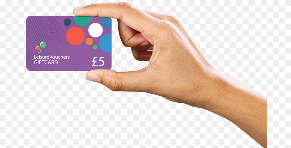 Leisure Voucher Promo Card Hand Bank Card And Hand, Text, Business Card, Paper, Credit Card Free Png Download