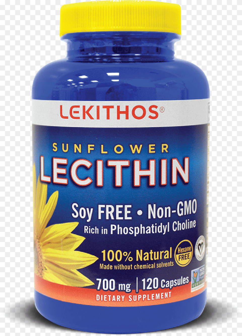 Lekithos 100 Natural Sunflower Lecithin Capsules Lekithoscom Bottle, Herbal, Herbs, Plant, Shaker Free Png Download